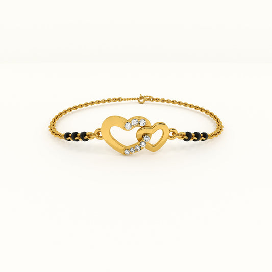 Cupid's Tiny 925 Sterling Silver Mangalsutra Bracelet | BIS Hallmarked | 18k Gold Vermeil