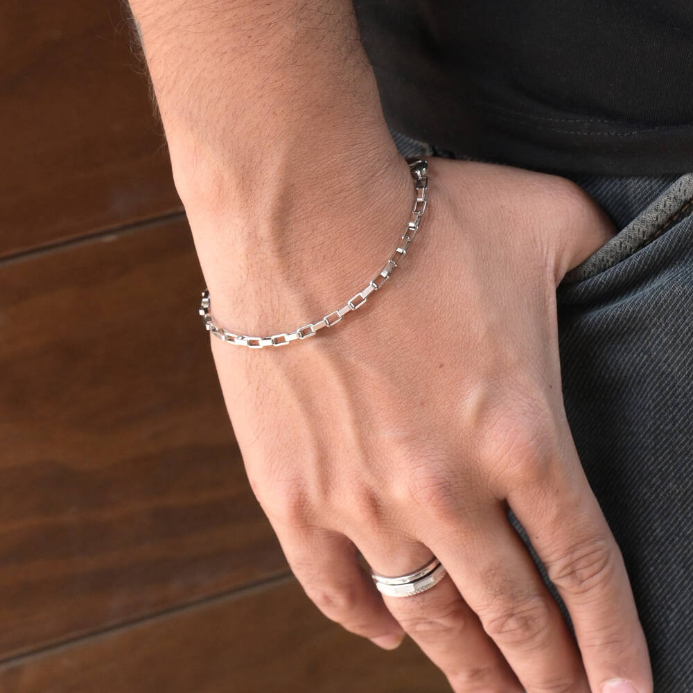 Sleek Silver Bracelet