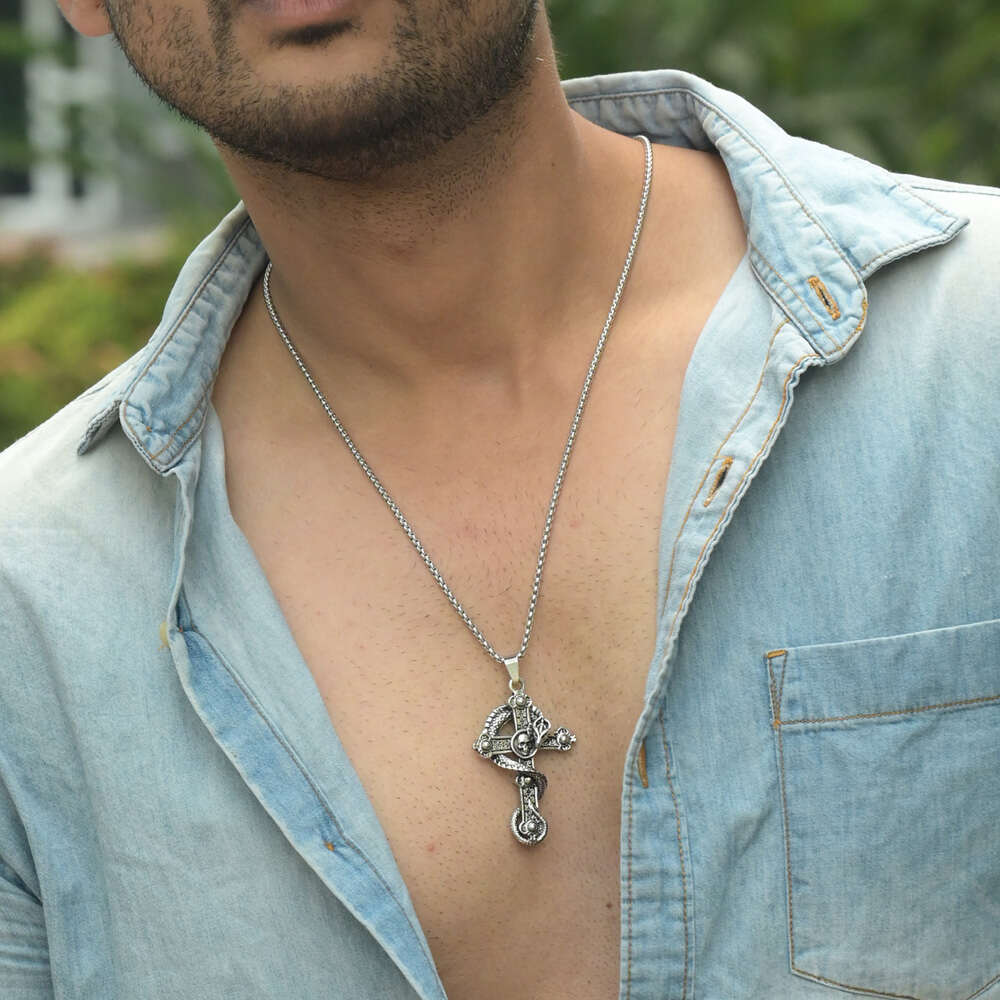 Serpent Cross Necklace