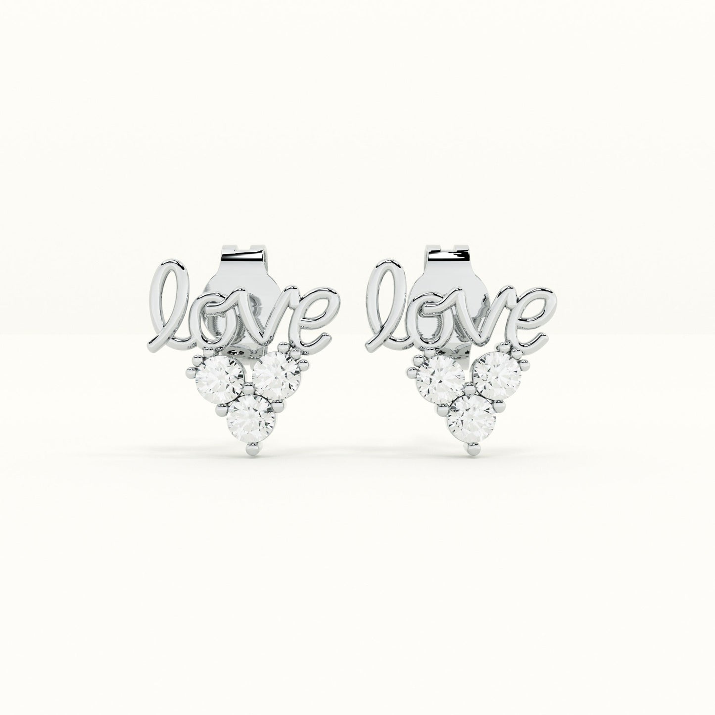 Love 925 Sterling Silver  Necklace and Earring Set