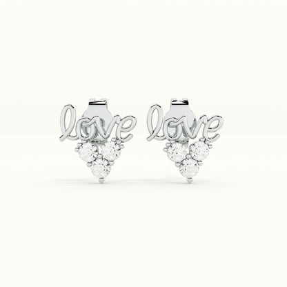 Love 925 Sterling Silver  Necklace and Earring Set