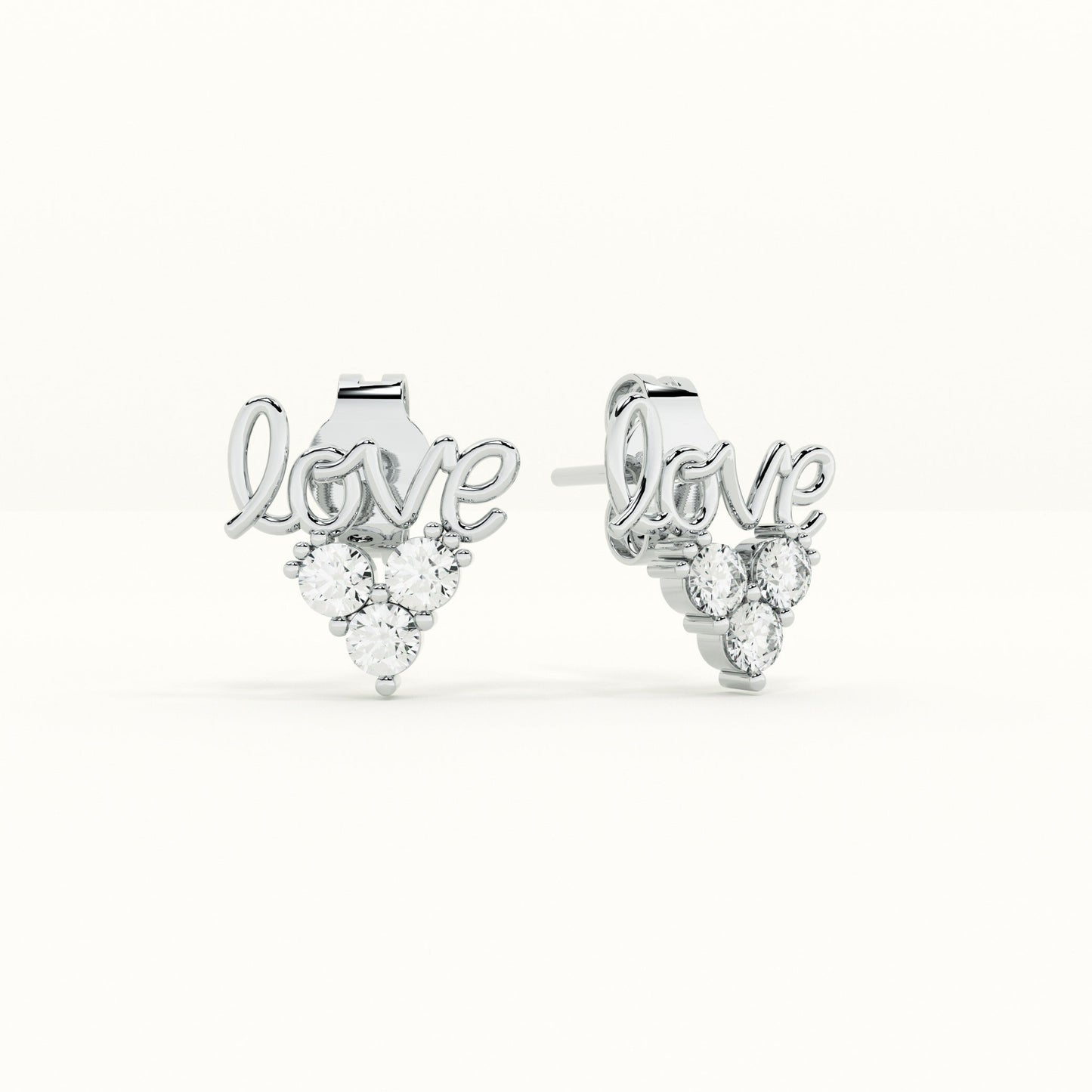 Love 925 Sterling Silver  Necklace and Earring Set