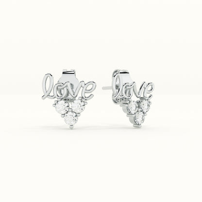 Love 925 Sterling Silver  Necklace and Earring Set