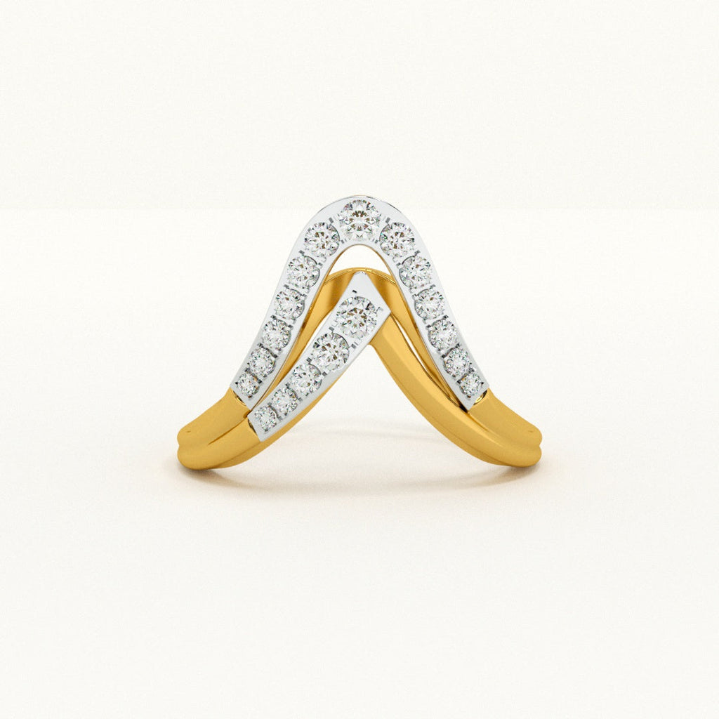Elegance 9KT Gold Lab Grown Diamond Ring