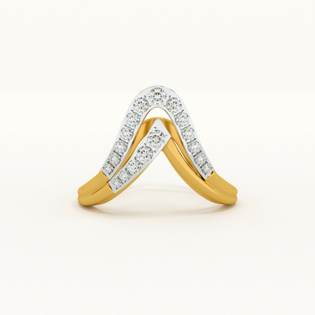 Elegance 9KT Gold Lab Grown Diamond Ring