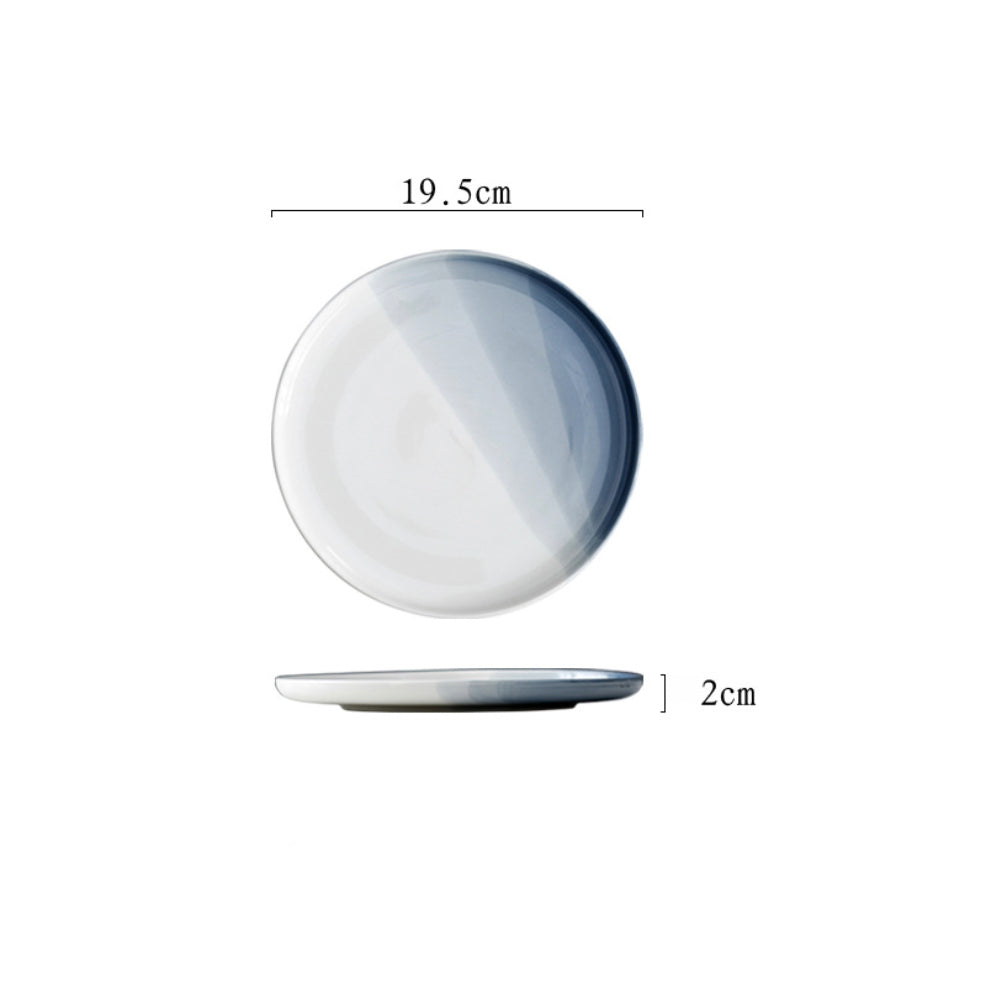 Ombre Snack Plate Grey 7 Inch