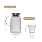 Glass Jug And Tumbler Set Of 7