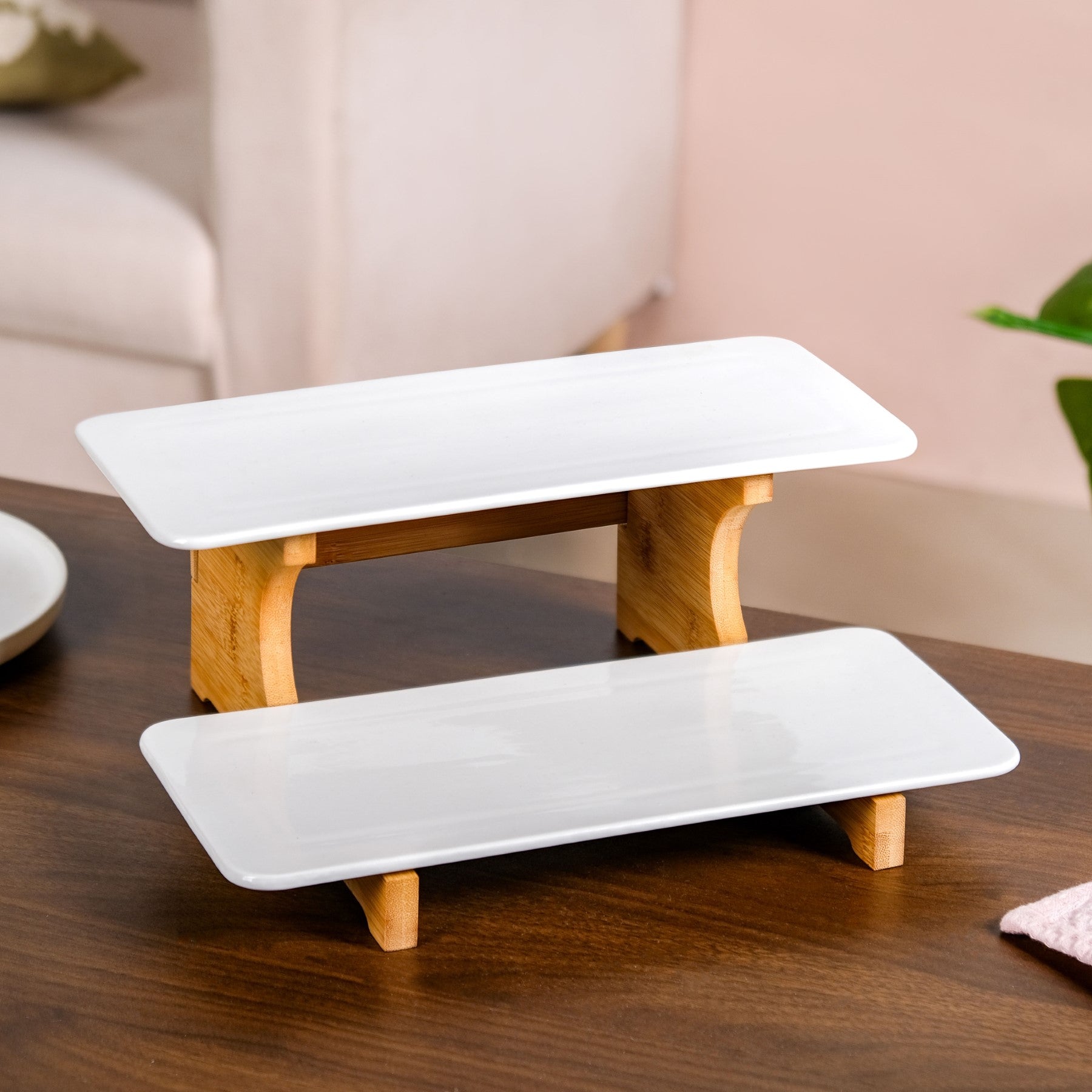 2 Tier Ceramic Dessert Platter