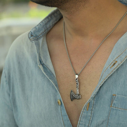 Winged Axe Necklace