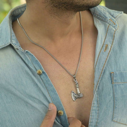Winged Axe Necklace