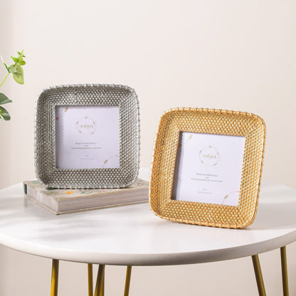 Golden Glam Square Photo Frame
