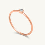 Cute Birthstone Ring | 18k Rose Gold Plated