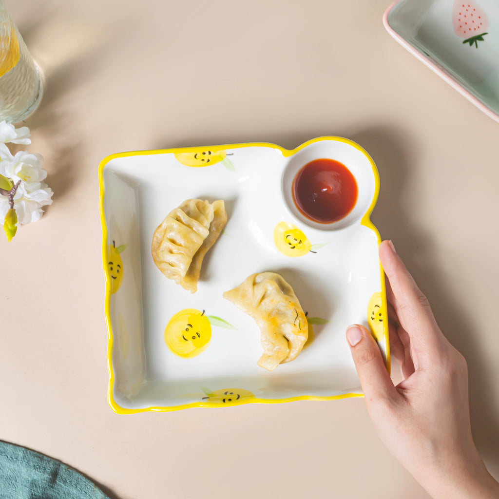 Pear Bear Section Plate Yellow