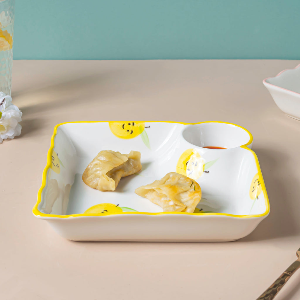 Pear Bear Section Plate Yellow