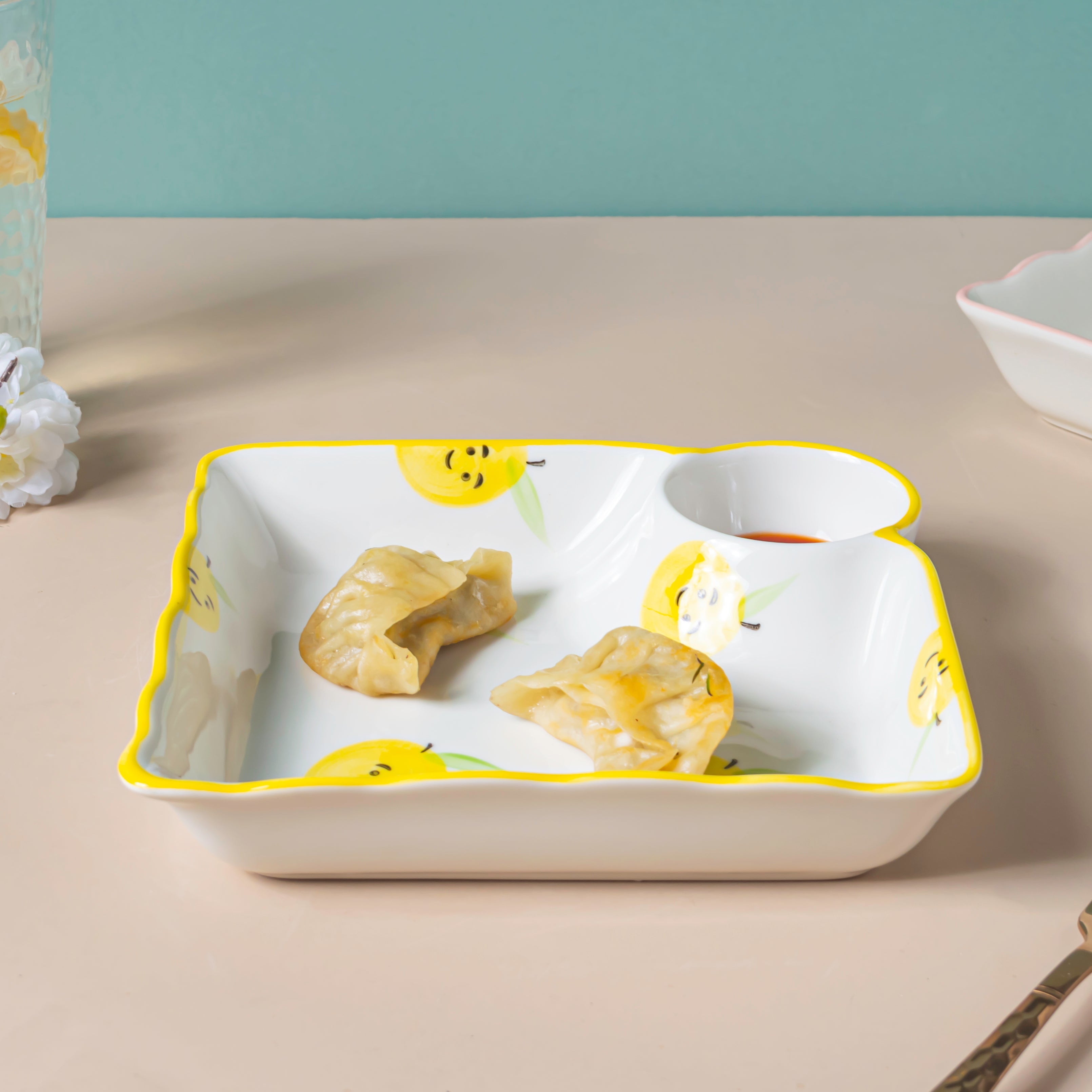 Pear Bear Section Plate Yellow