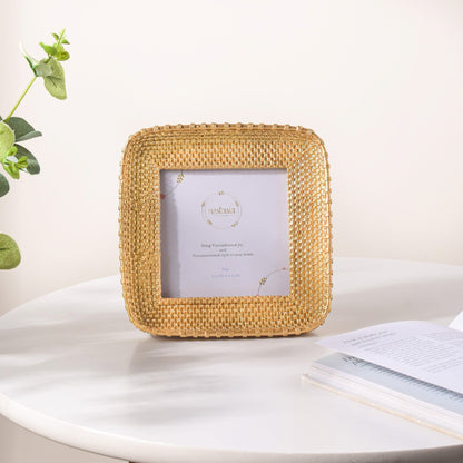 Golden Glam Square Photo Frame