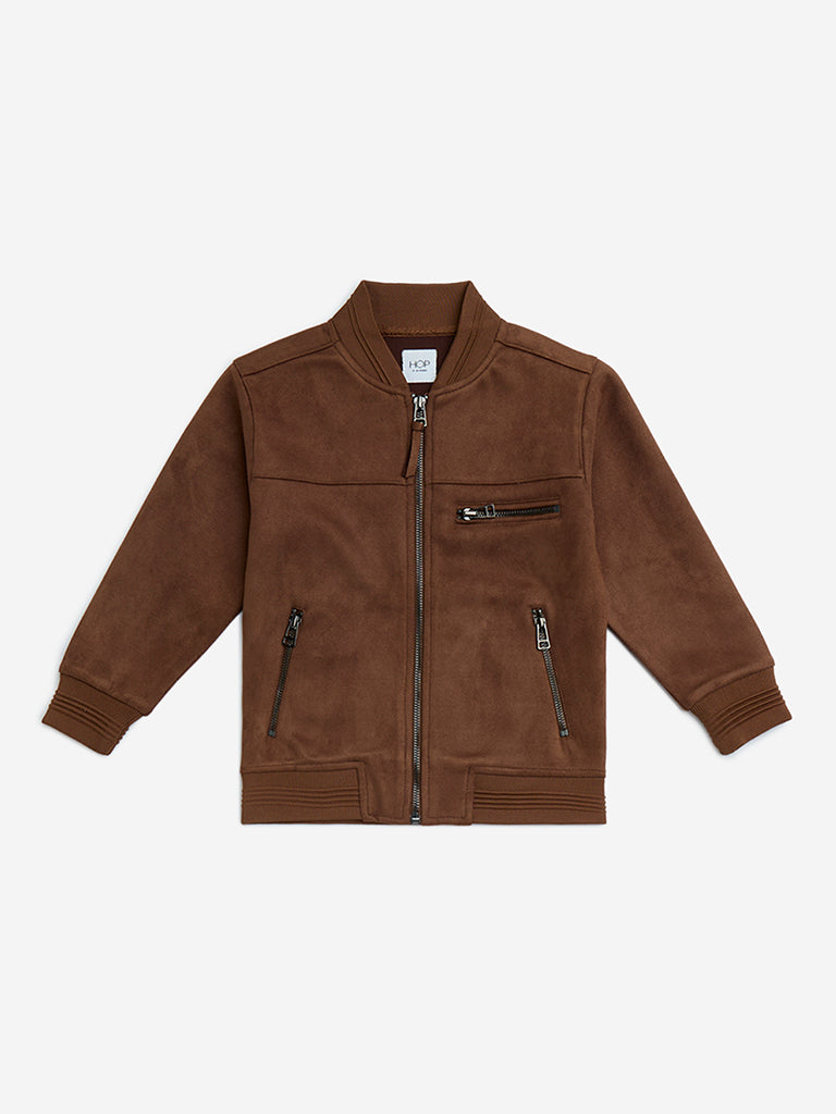 HOP Kids Brown Suede Jacket