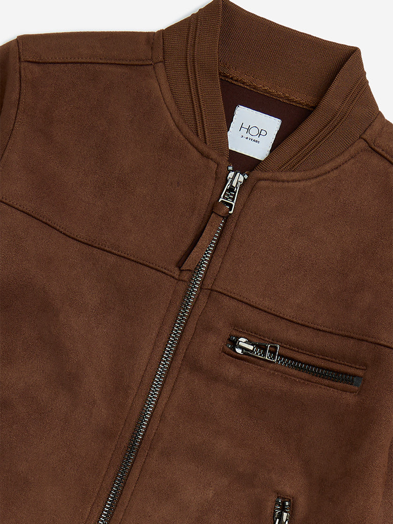 HOP Kids Brown Suede Jacket