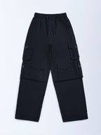 Y&F Kids Black High-Rise Joggers
