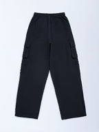 Y&F Kids Black High-Rise Joggers
