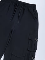 Y&F Kids Black High-Rise Joggers