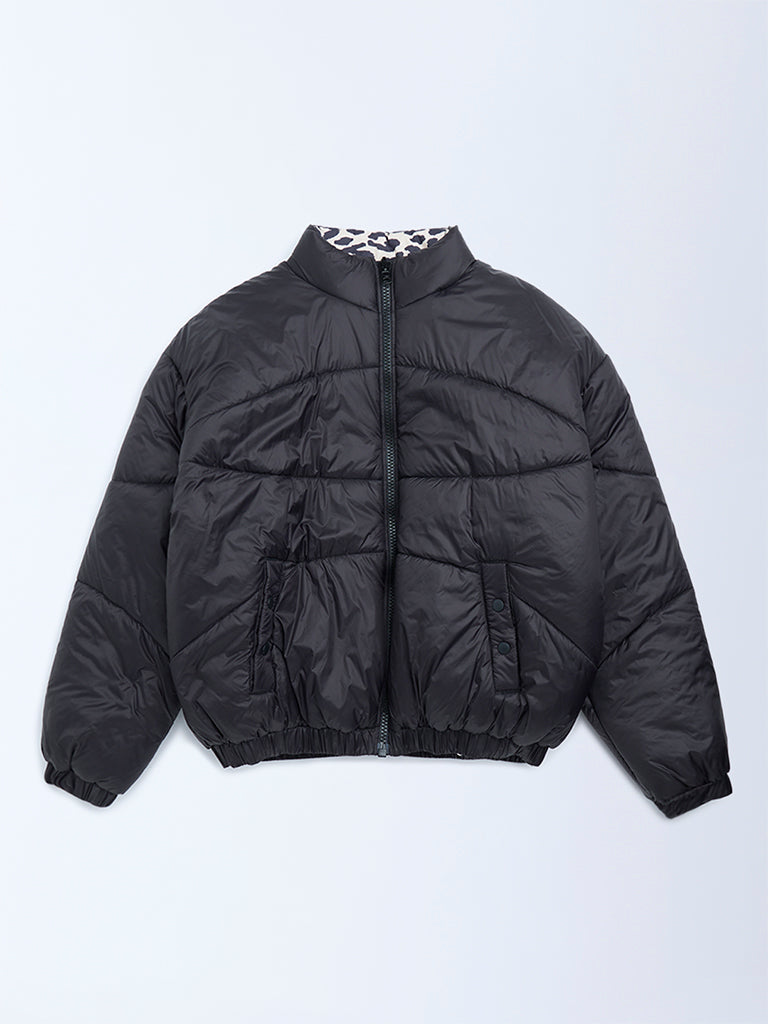 Y&F Kids Black Quilted Puffer Jacket