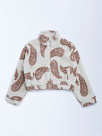 Y&F Kids Brown Paisley Printed Sweater