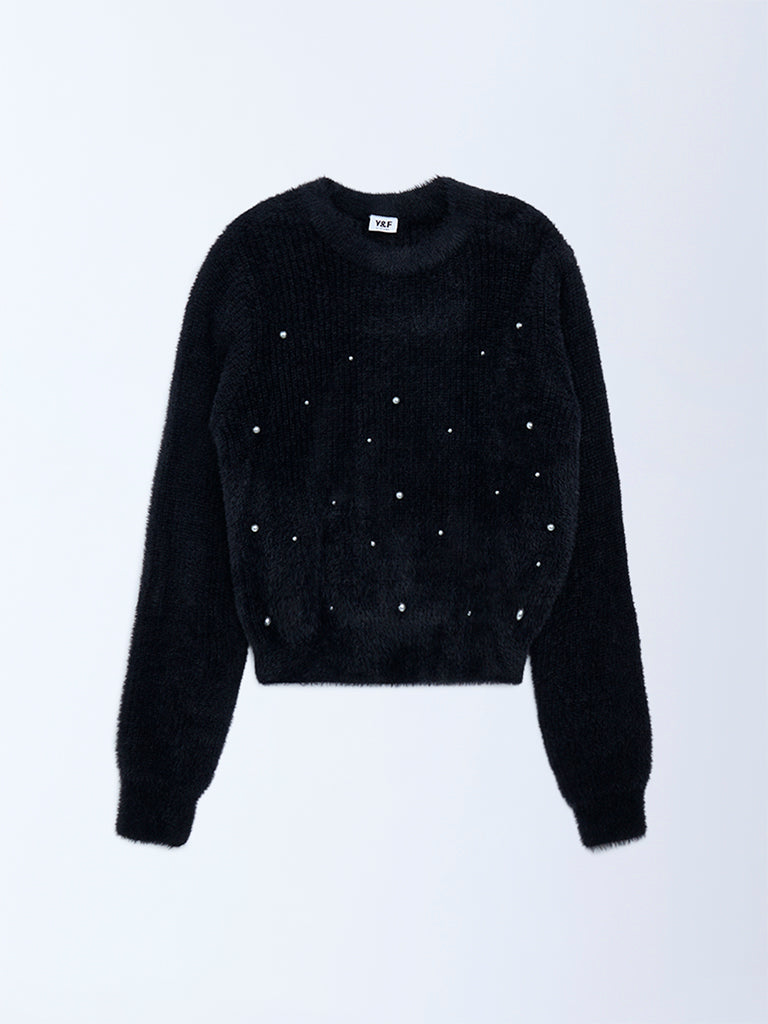 Y&F Kids Black Pearlescent Sweater