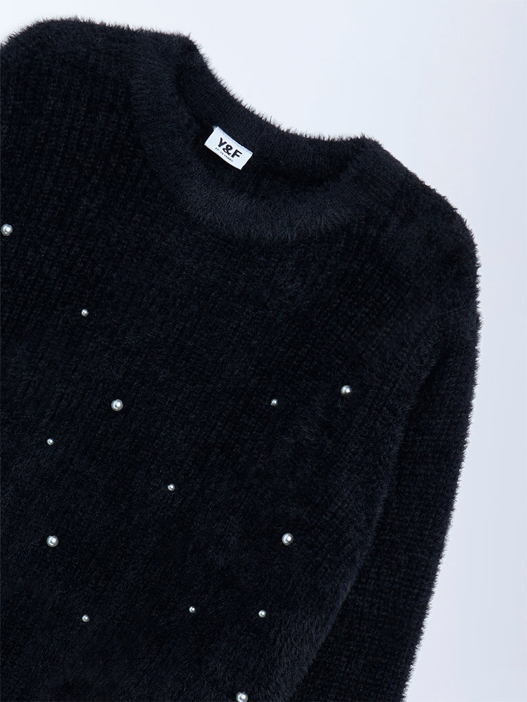 Y&F Kids Black Pearlescent Sweater