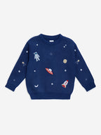 HOP Kids Navy Space Themed Knitted Sweater