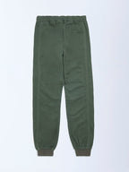 Y&F Kids Olive Mid-Rise Cotton-Blend Joggers