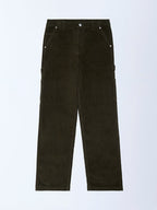 Y&F Kids Olive Relaxed-Fit Mid-Rise Cotton-Blend Trousers