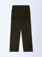 Y&F Kids Olive Relaxed-Fit Mid-Rise Cotton-Blend Trousers
