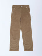 Y&F Kids Taupe Relaxed-Fit Mid-Rise Cotton-Blend Trousers