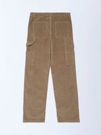 Y&F Kids Taupe Relaxed-Fit Mid-Rise Cotton-Blend Trousers