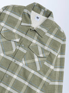 Y&F Kids Green Checkered Shacket