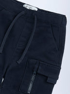 HOP Baby Black Mid-Rise Cotton-Blend Joggers