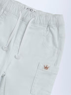 HOP Baby White Mid-Rise Cotton-Blend Joggers