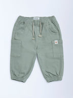 HOP Baby Sage Mid-Rise Cotton-Blend Joggers