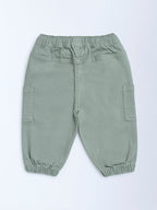 HOP Baby Sage Mid-Rise Cotton-Blend Joggers