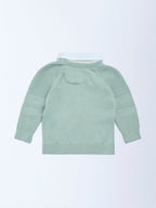HOP Baby Sage Knit-Textured Cotton Sweater