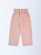 HOP Kids Dusty Rose High-Rise Cotton-Blend Trousers