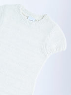 HOP Kids White Knitted Bodycon Dress