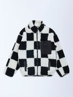Y&F Kids Black and White Fleece Jacket