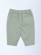 HOP Baby Sage Solid High-Rise Cotton-Blend Pants
