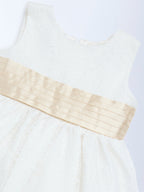 HOP Baby White Lace Detailed Fit-and-Flare Dress