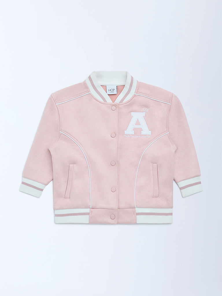 HOP Kids Pink Typographic Jacket
