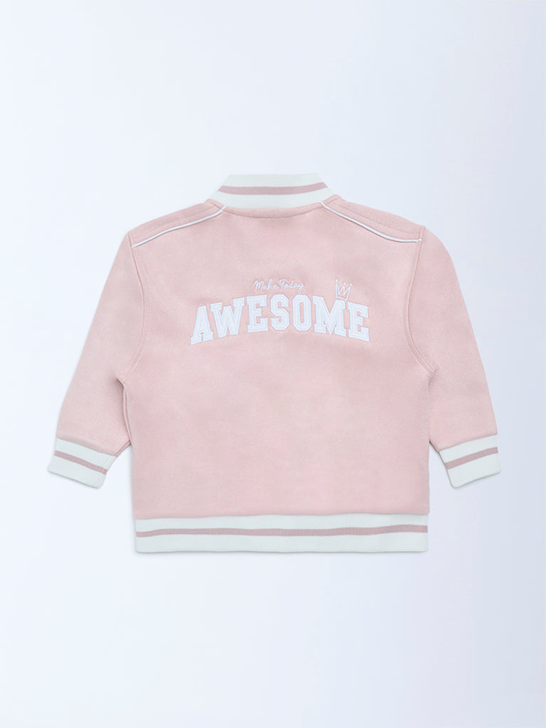 HOP Kids Pink Typographic Jacket
