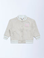 HOP Kids Beige Bow Design Jacket