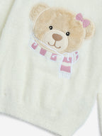 HOP Kids White Teddy Design Sweater